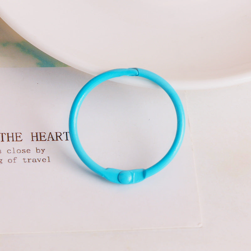 Wholesale DIY Macaron Color 30mm Metal Paint Open Ring Piece